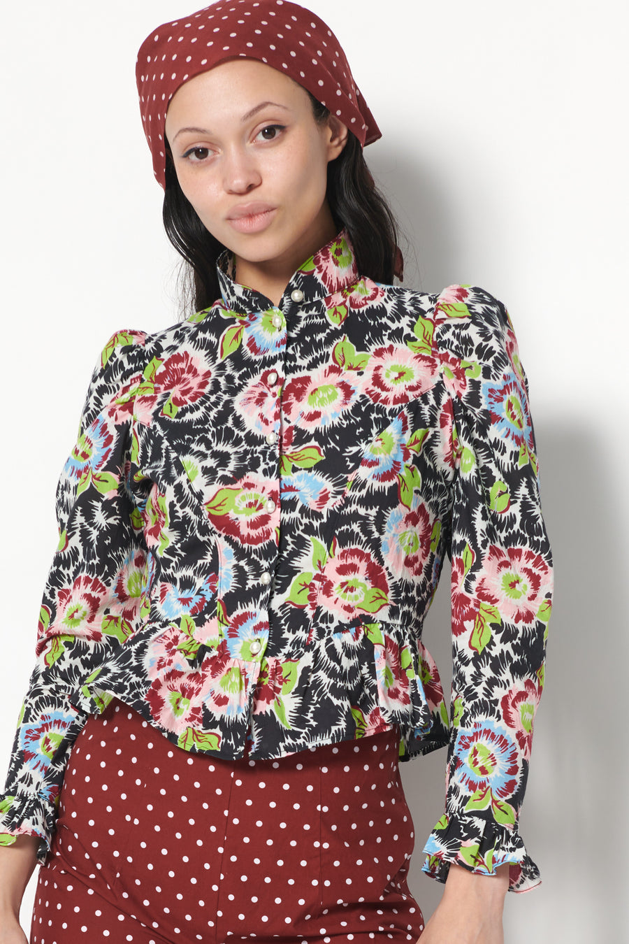 Grace Blouse in Flower Riot