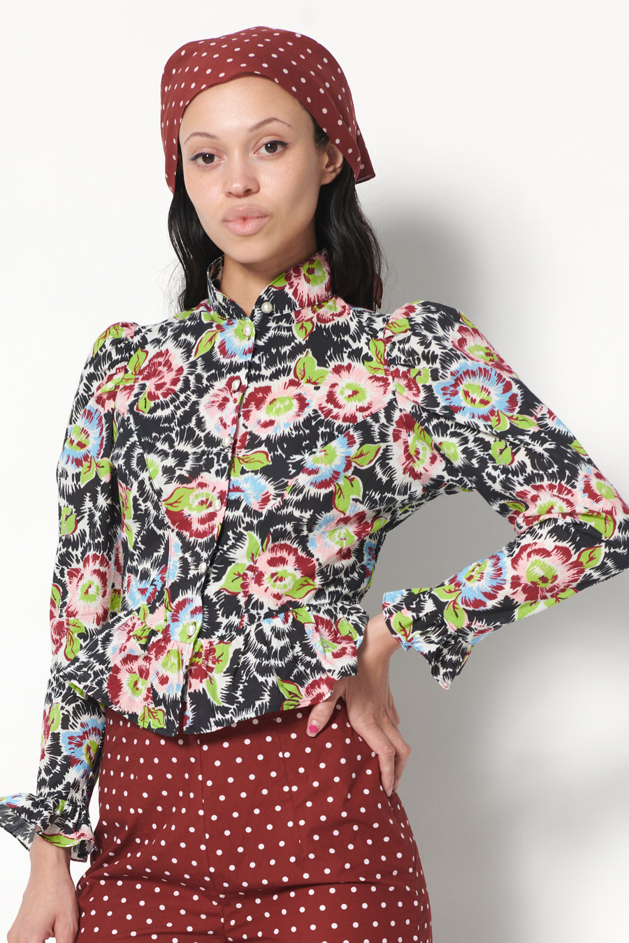 Grace Blouse in Flower Riot