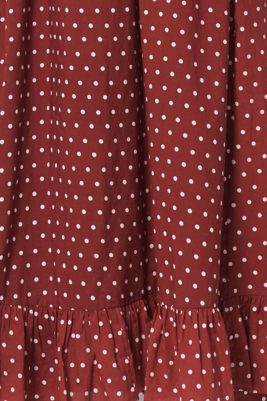 Caroline Dress in Maroon Dots