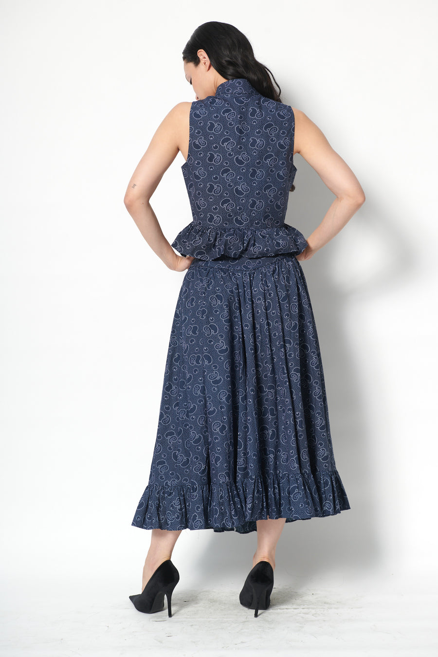 Gia Blouse in Midnight Paisley