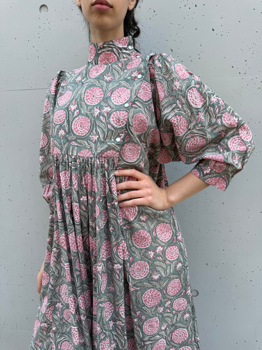 Snap Smock Dress in Tea Rose Floral – BATSHEVA
