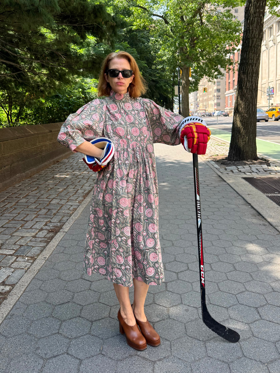 Snap Smock Dress in Tea Rose Floral – BATSHEVA