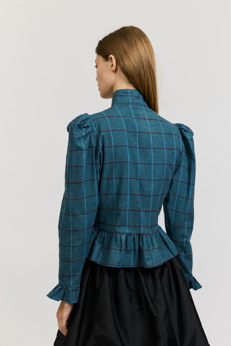 Grace Blouse in Green Check Flannel