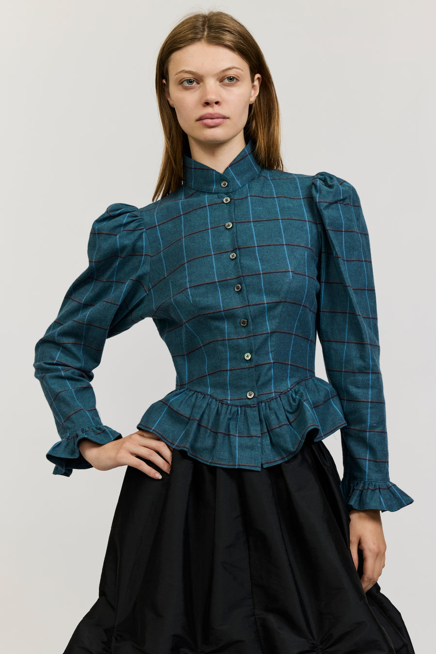 Grace Blouse in Plaid Flannel