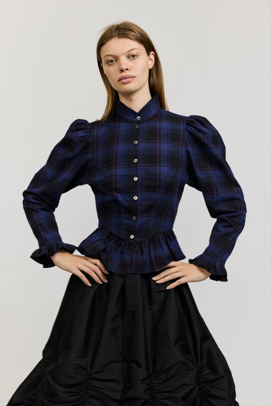 Grace Blouse in Plaid Flannel