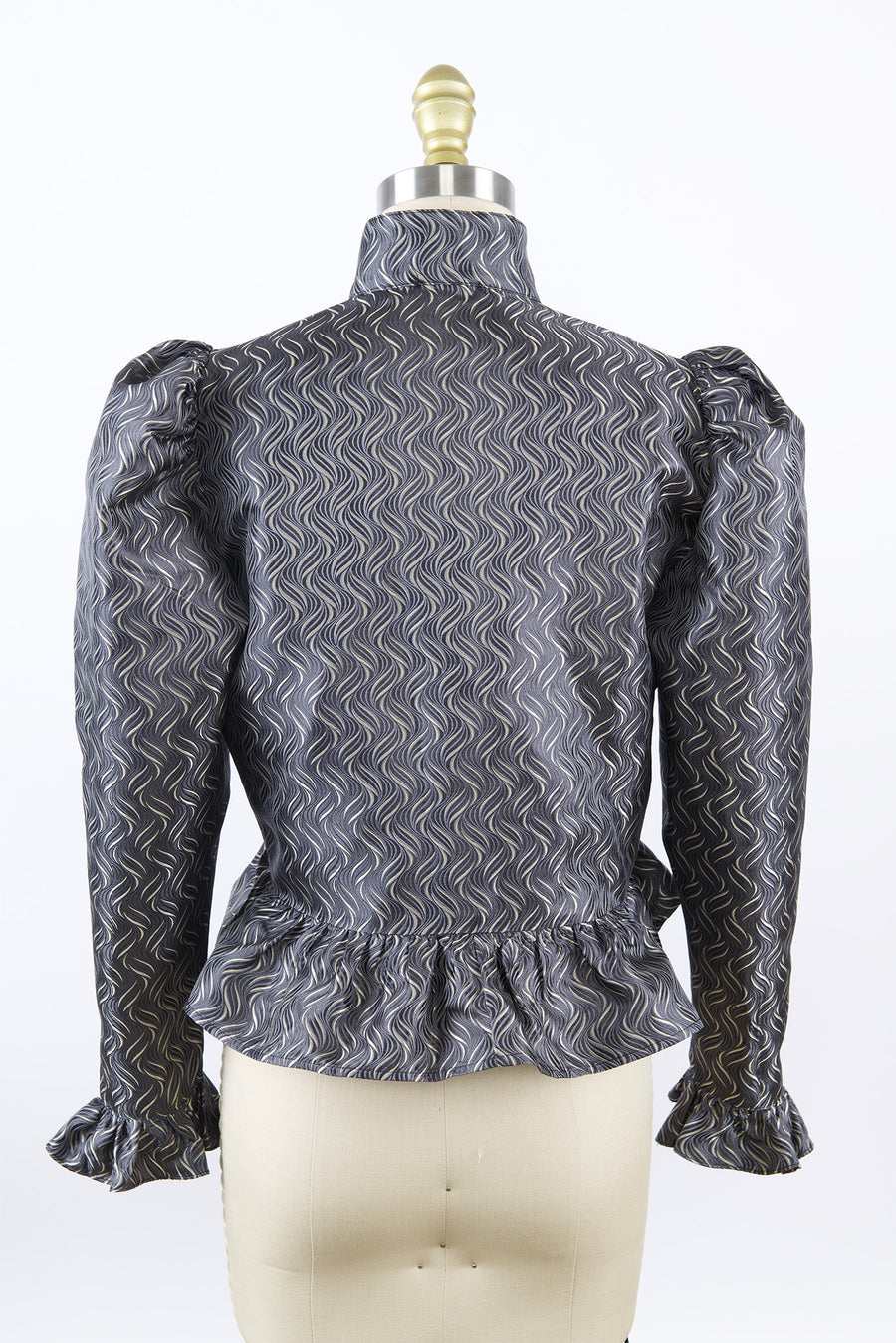 One-Of-A-Kind Grace Blouse in Vintage Gray Silk