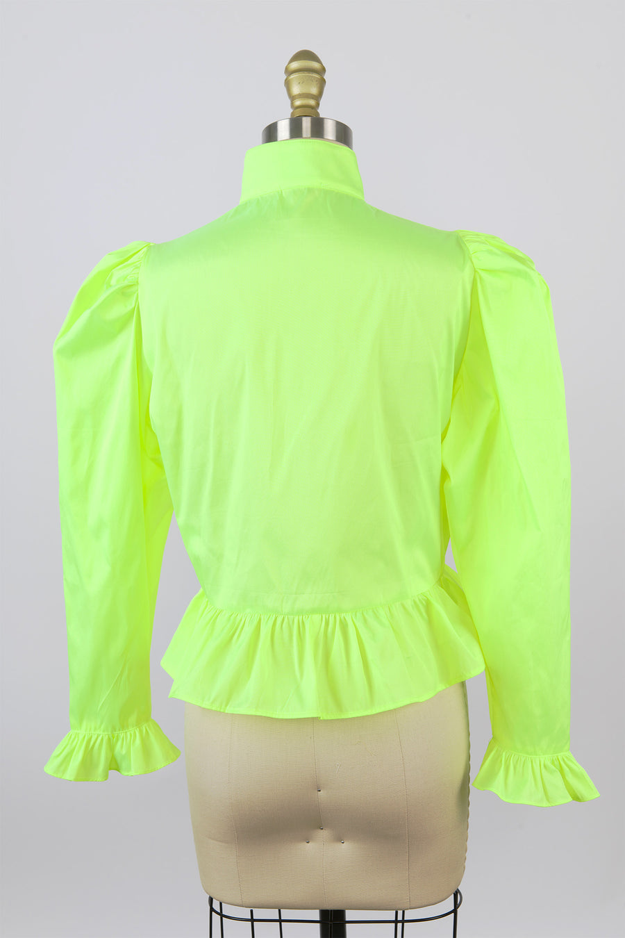 Grace Blouse in Neon Yellow Taffeta