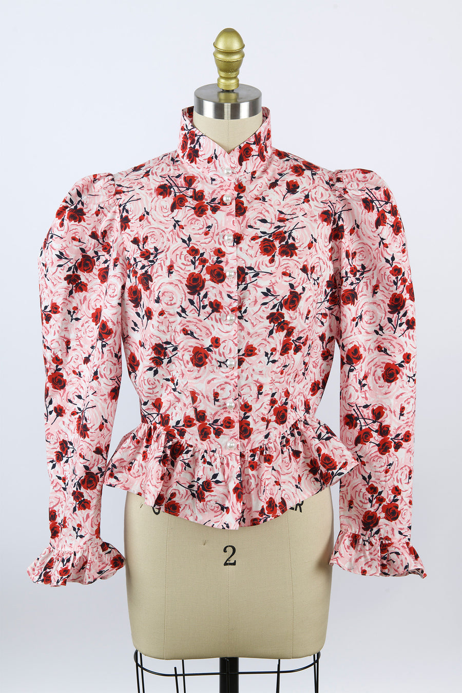 Grace Blouse in Vintage Rose Print