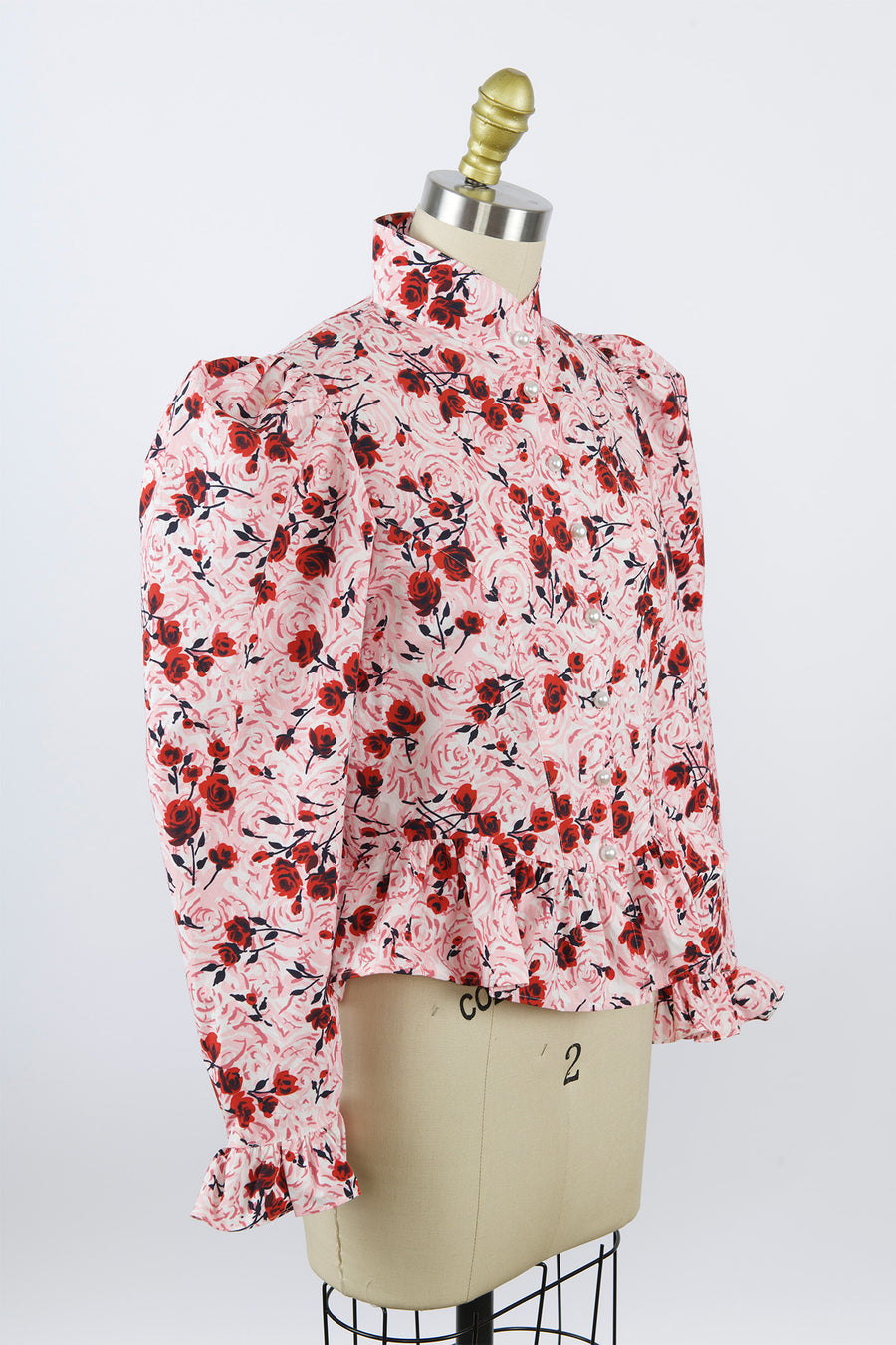 Grace Blouse in Vintage Rose Print