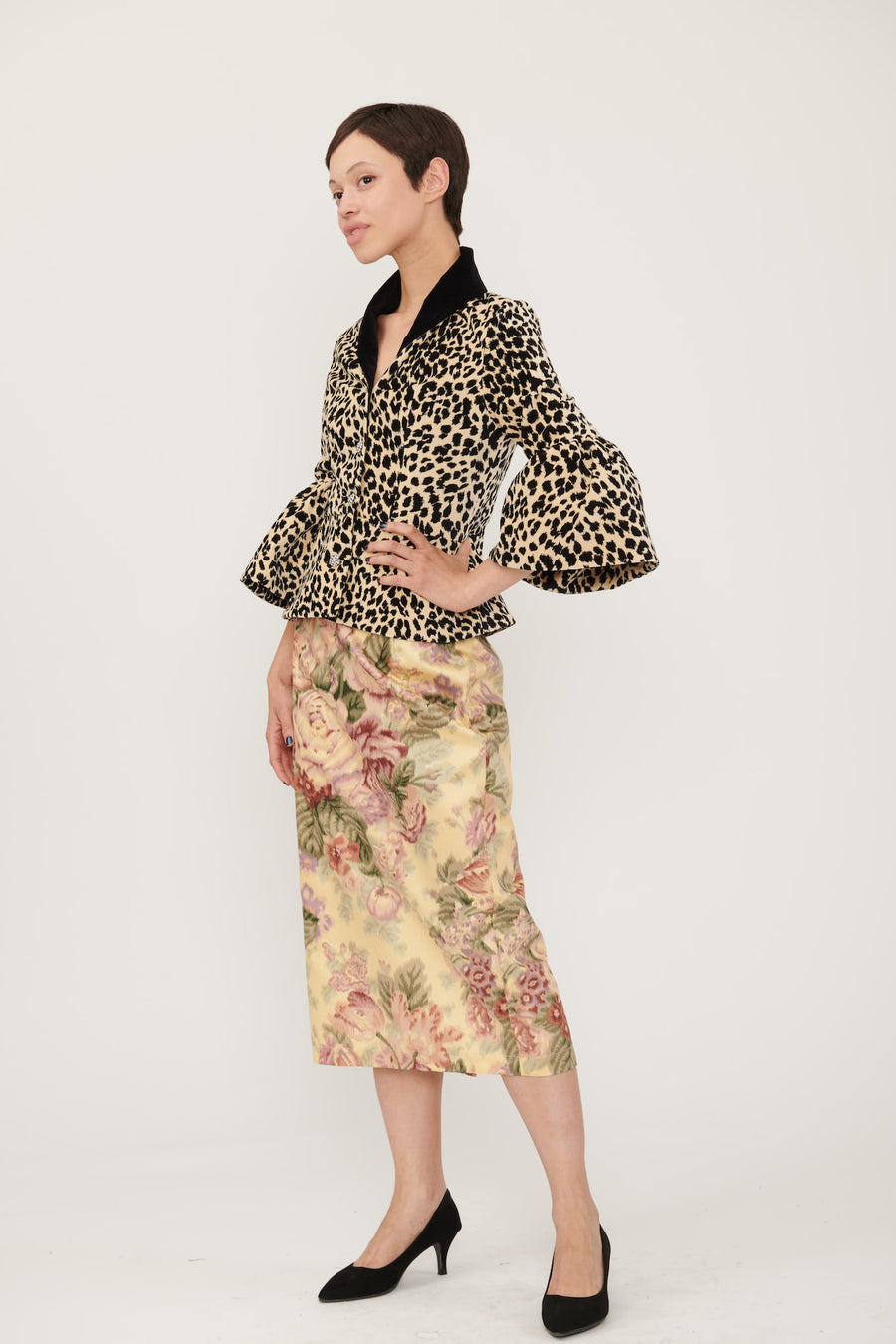 Jerri Jacket in Leopard Velvet