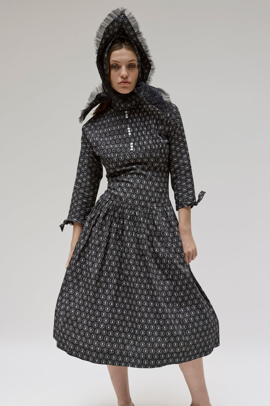 Sofie Dress in Floral Dot