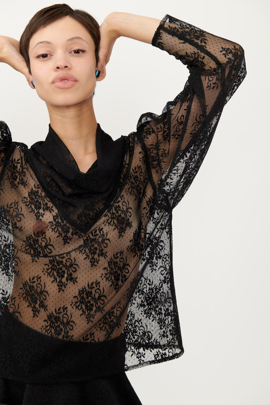 Adorne Top in Black Lace