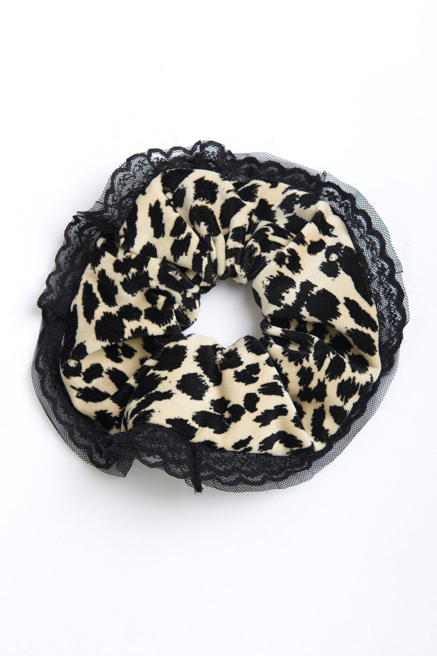 Scrunchie in Leopard & Lace