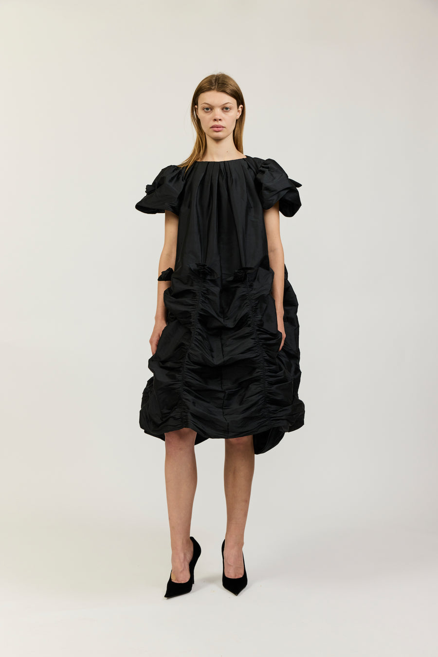 Rosie Dress in Black Taffeta