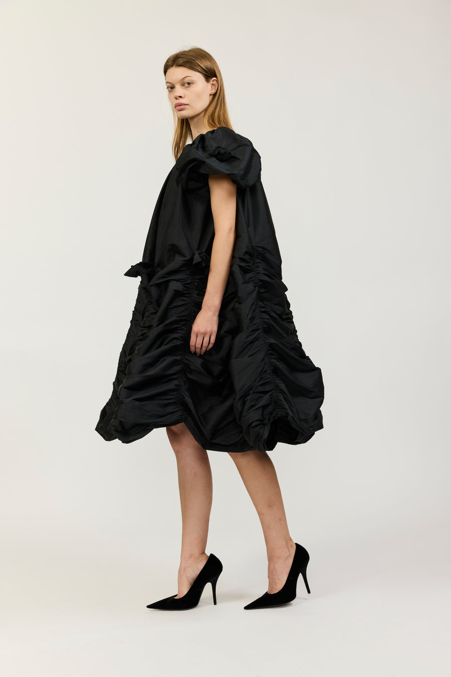 Rosie Dress in Black Taffeta