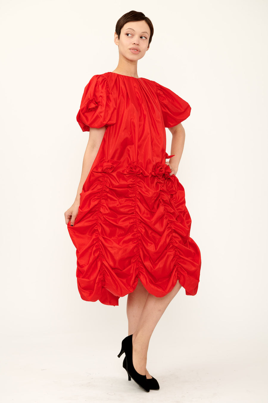 Rosie Dress in Apple Red