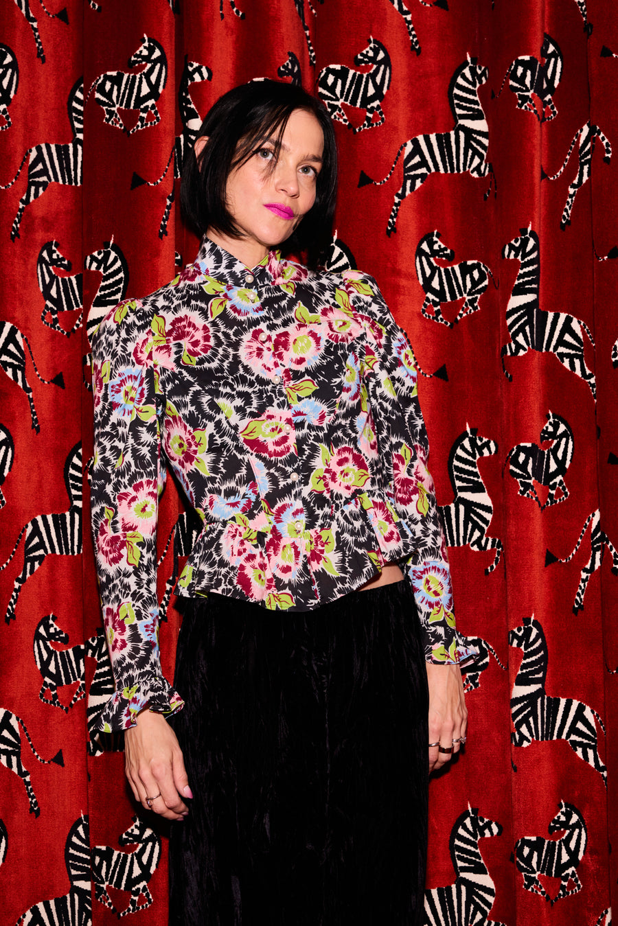 Grace Blouse in Flower Riot