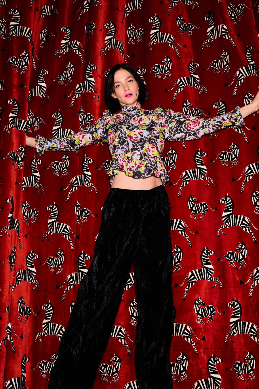 Grace Blouse in Flower Riot