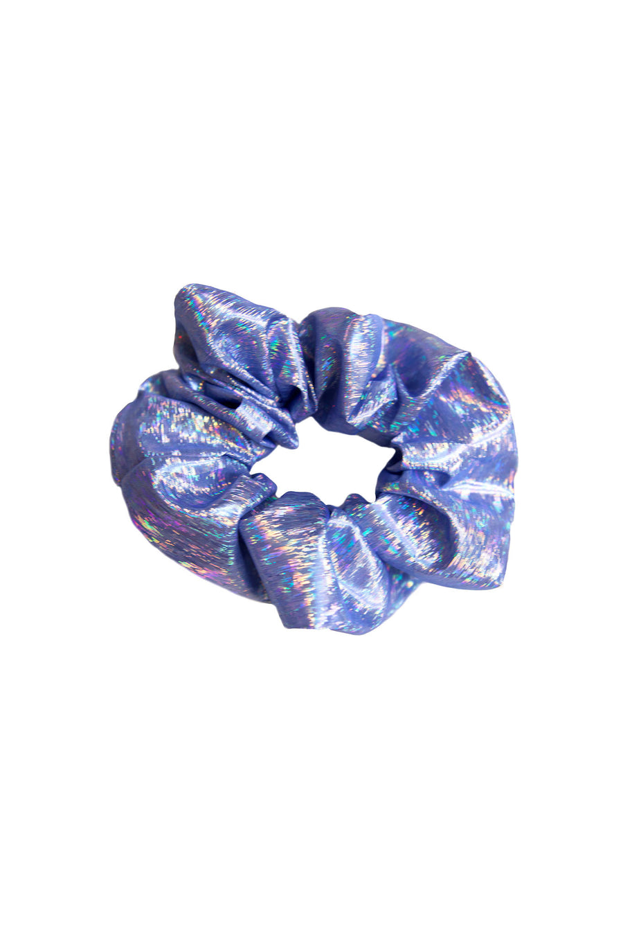 BATSHEVA - Scrunchie in Blue Holographic Lamé