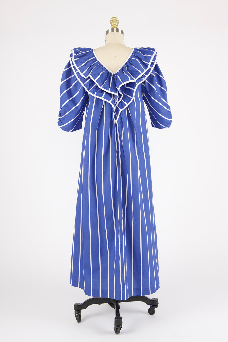 Victoria Housedress in Blue and White Stripe