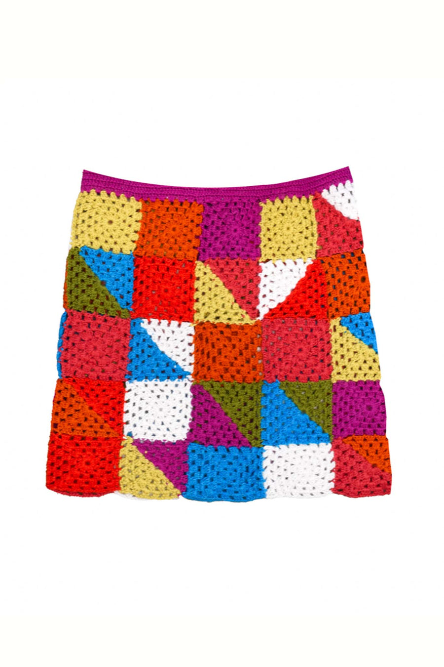 Sample Sale Vivien Crochet Skirt in Multi Triangle