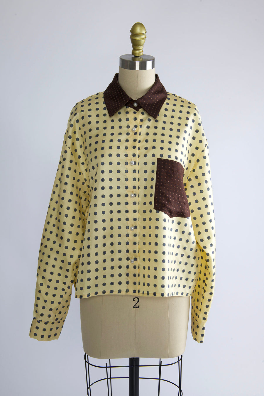 Button Up Shirt in Vintage Men's Lining Fabrics