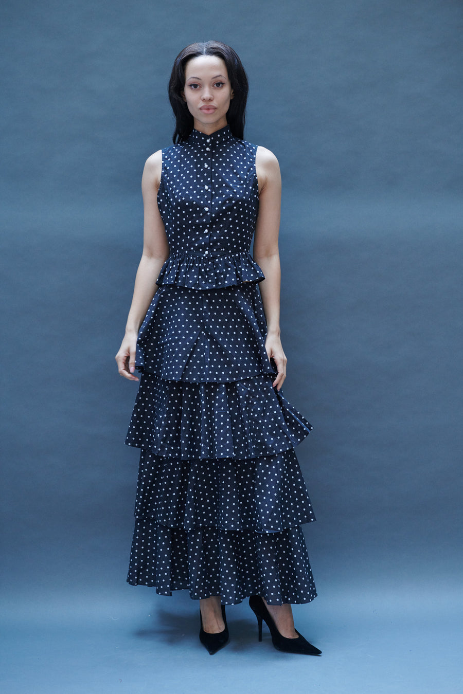 Gia Blouse in Black Dots – BATSHEVA