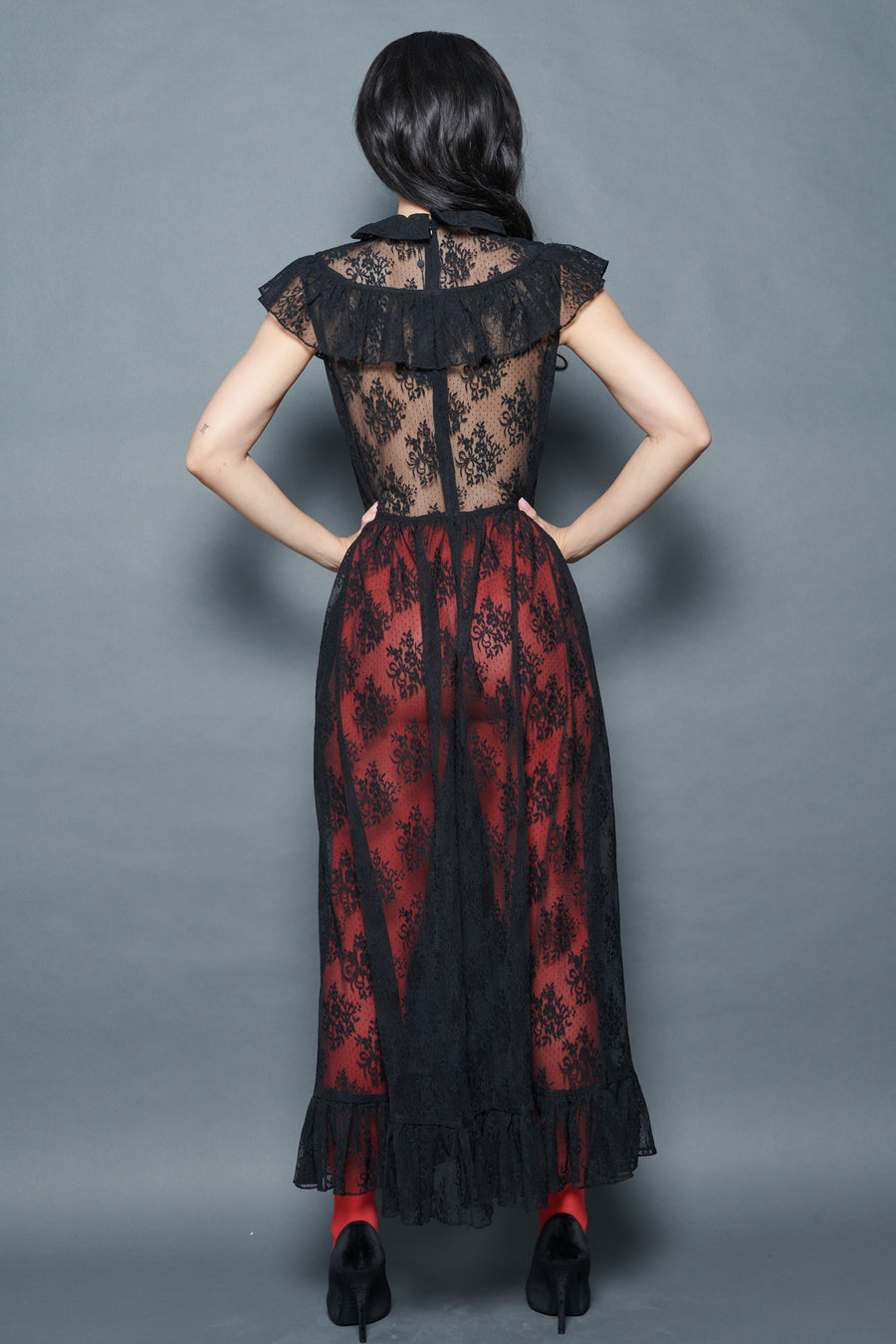 Caroline Dress in Black Lace
