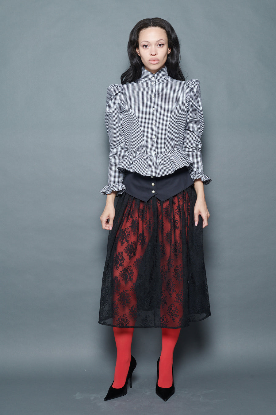 Landa Skirt in Black Lace