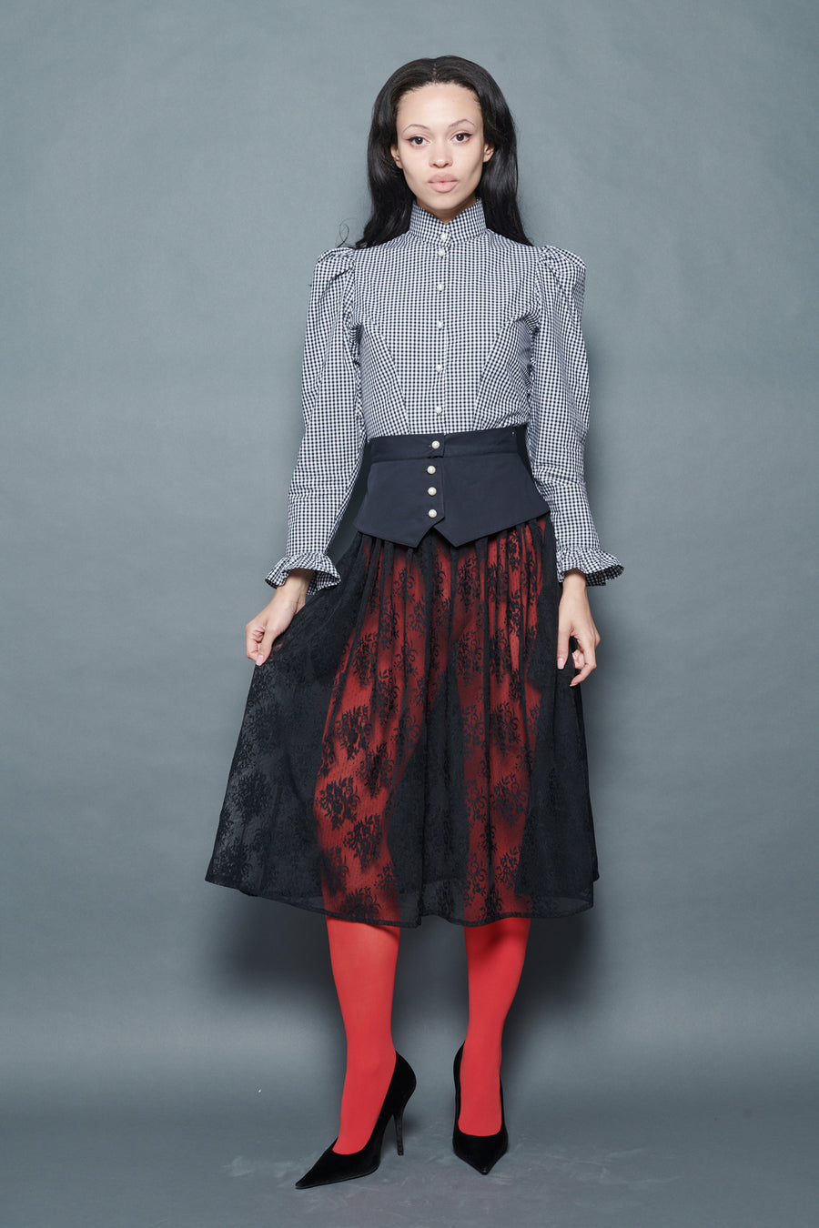 Landa Skirt in Black Lace