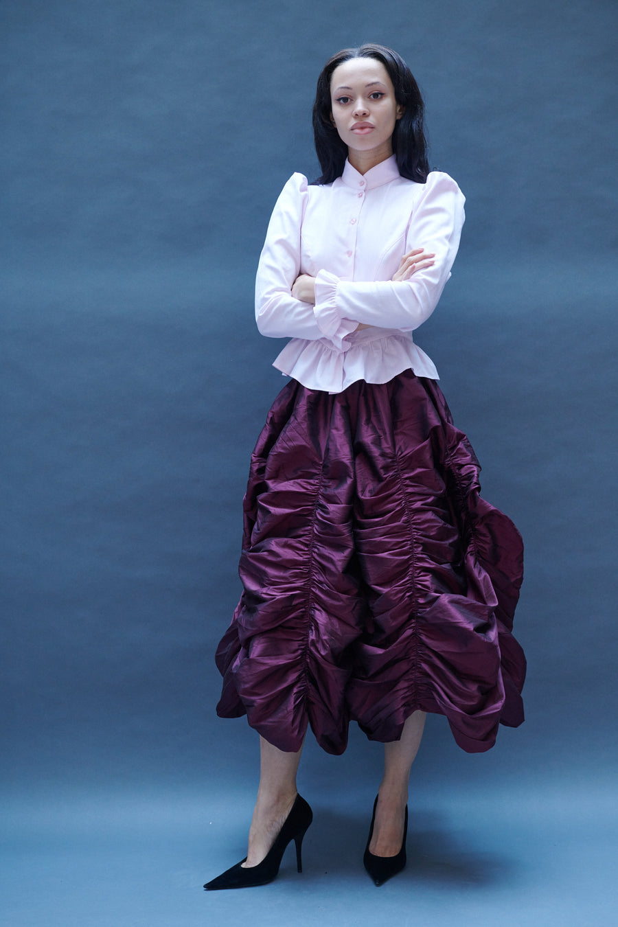 Grace Blouse in Pink Cotton Oxford