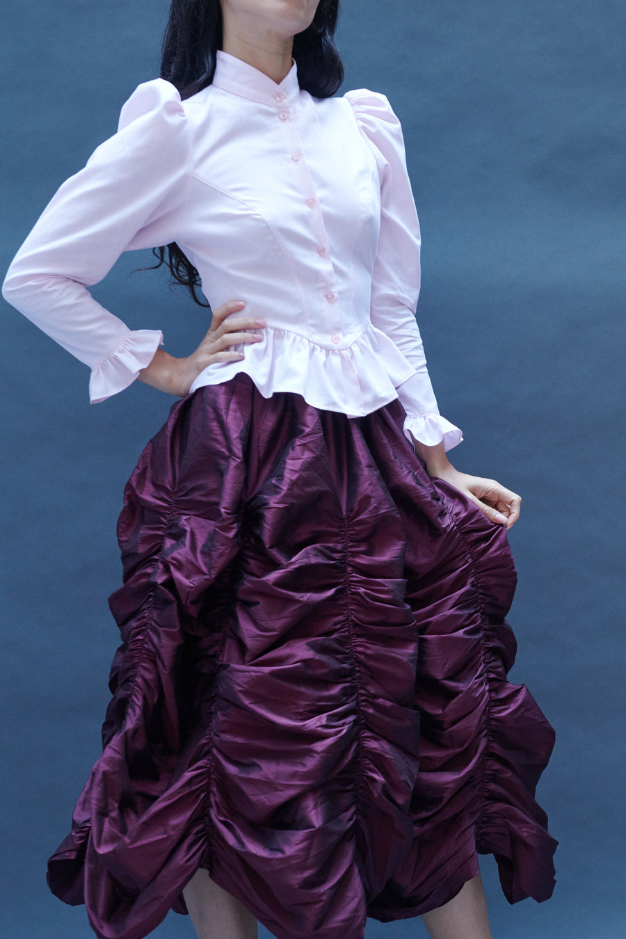 Grace Blouse in Pink Cotton Oxford