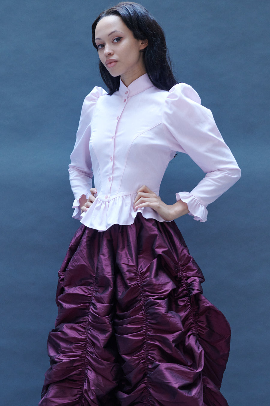 Grace Blouse in Pink Cotton Oxford