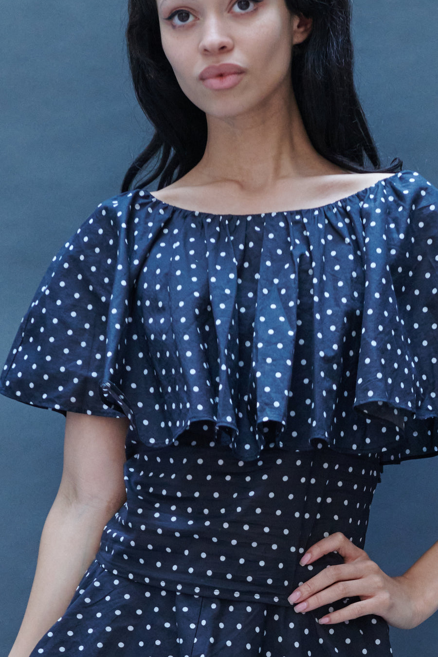 Julia Blouse in Black Dots – BATSHEVA