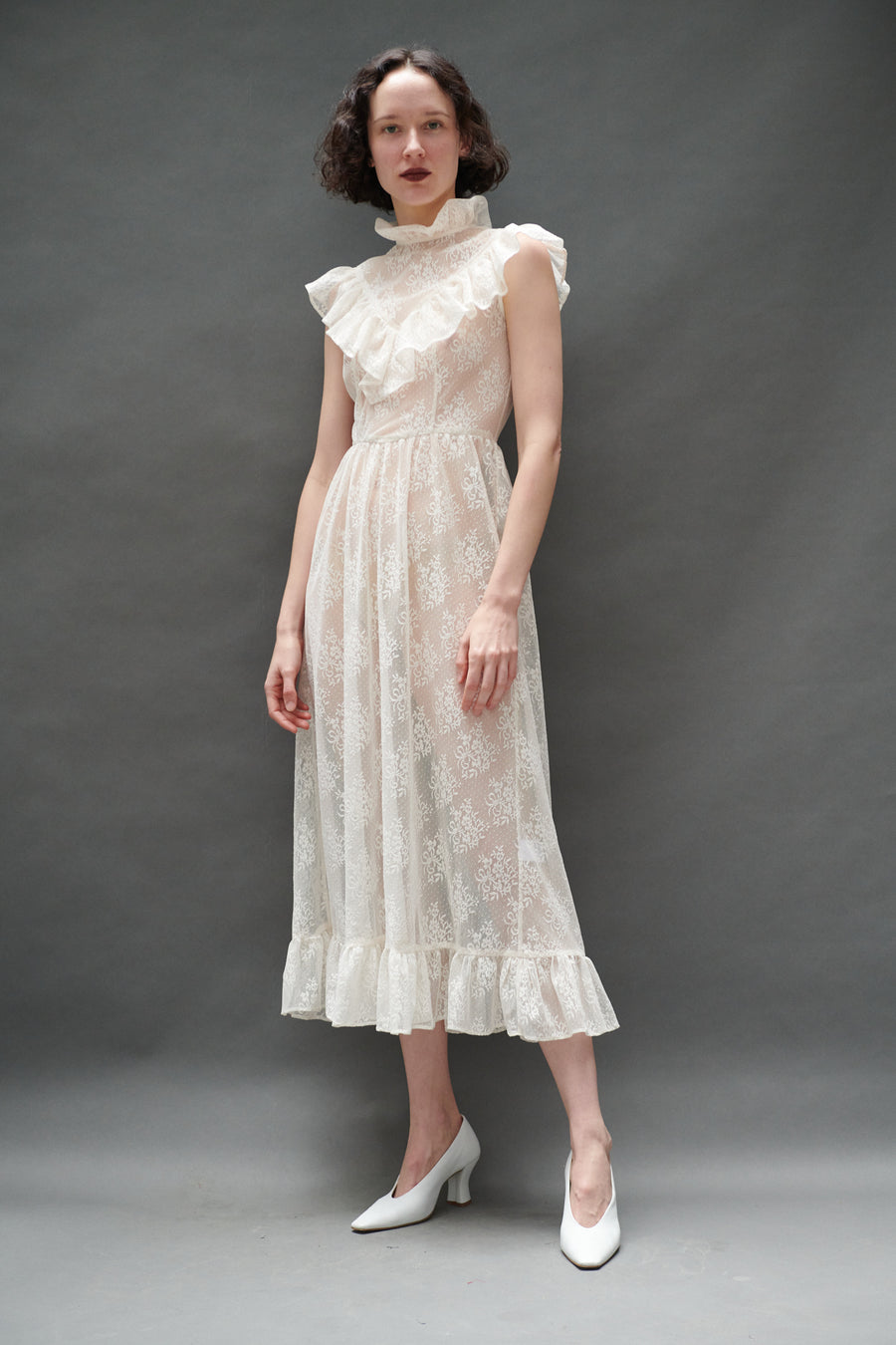 Caroline Dress in Ivory Lace
