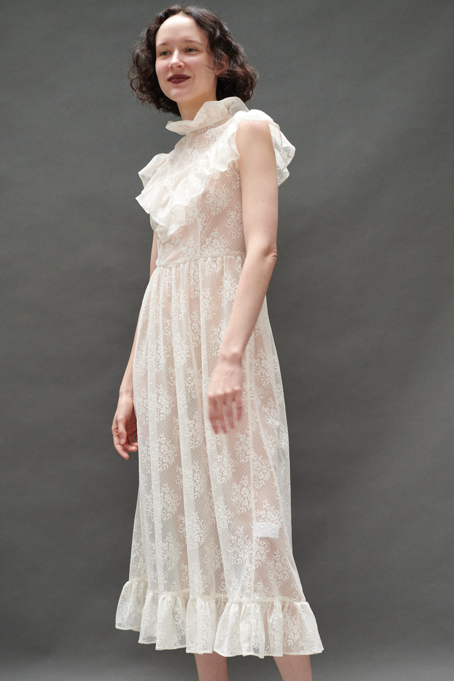 Caroline Dress in Ivory Lace