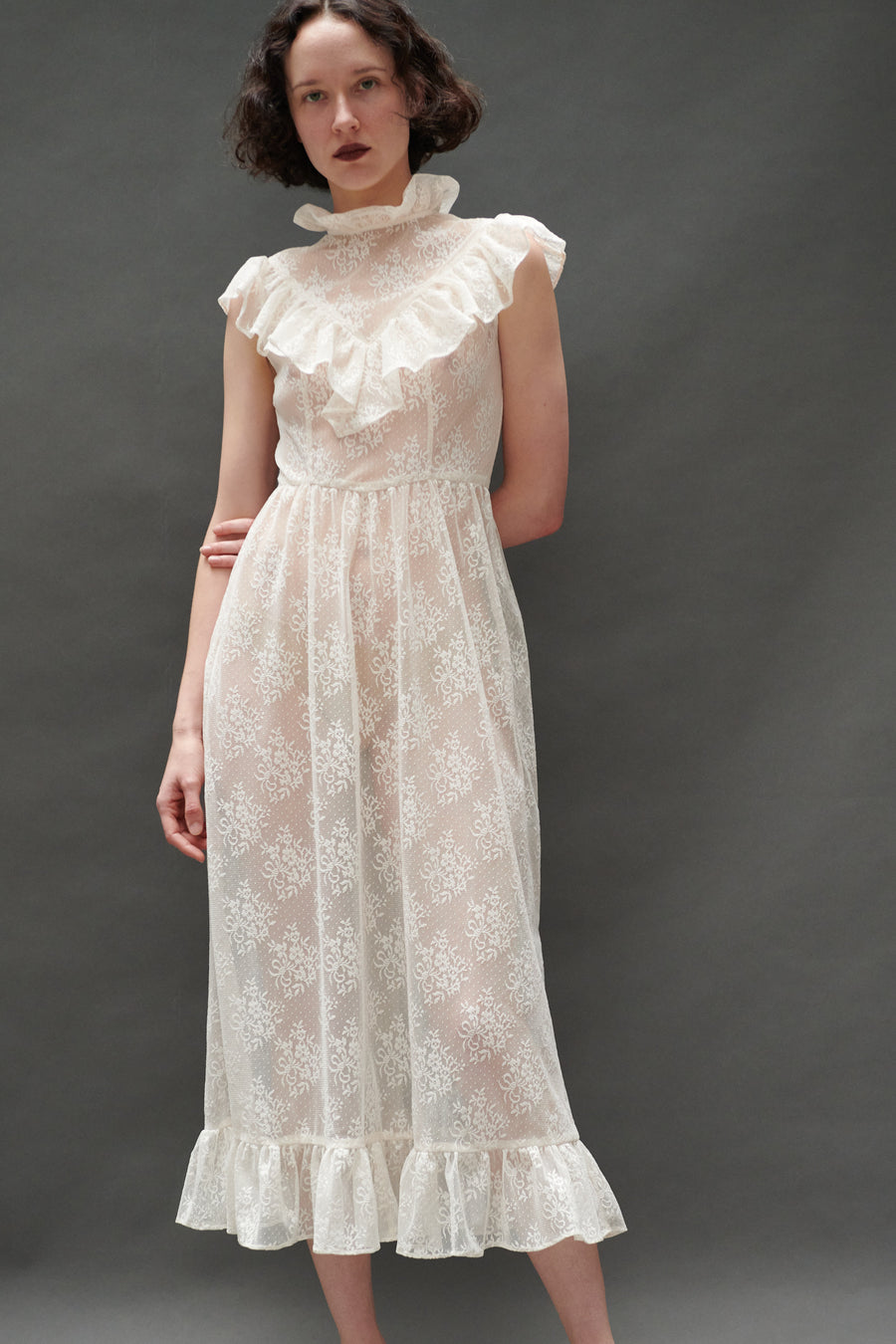 Caroline Dress in Ivory Lace