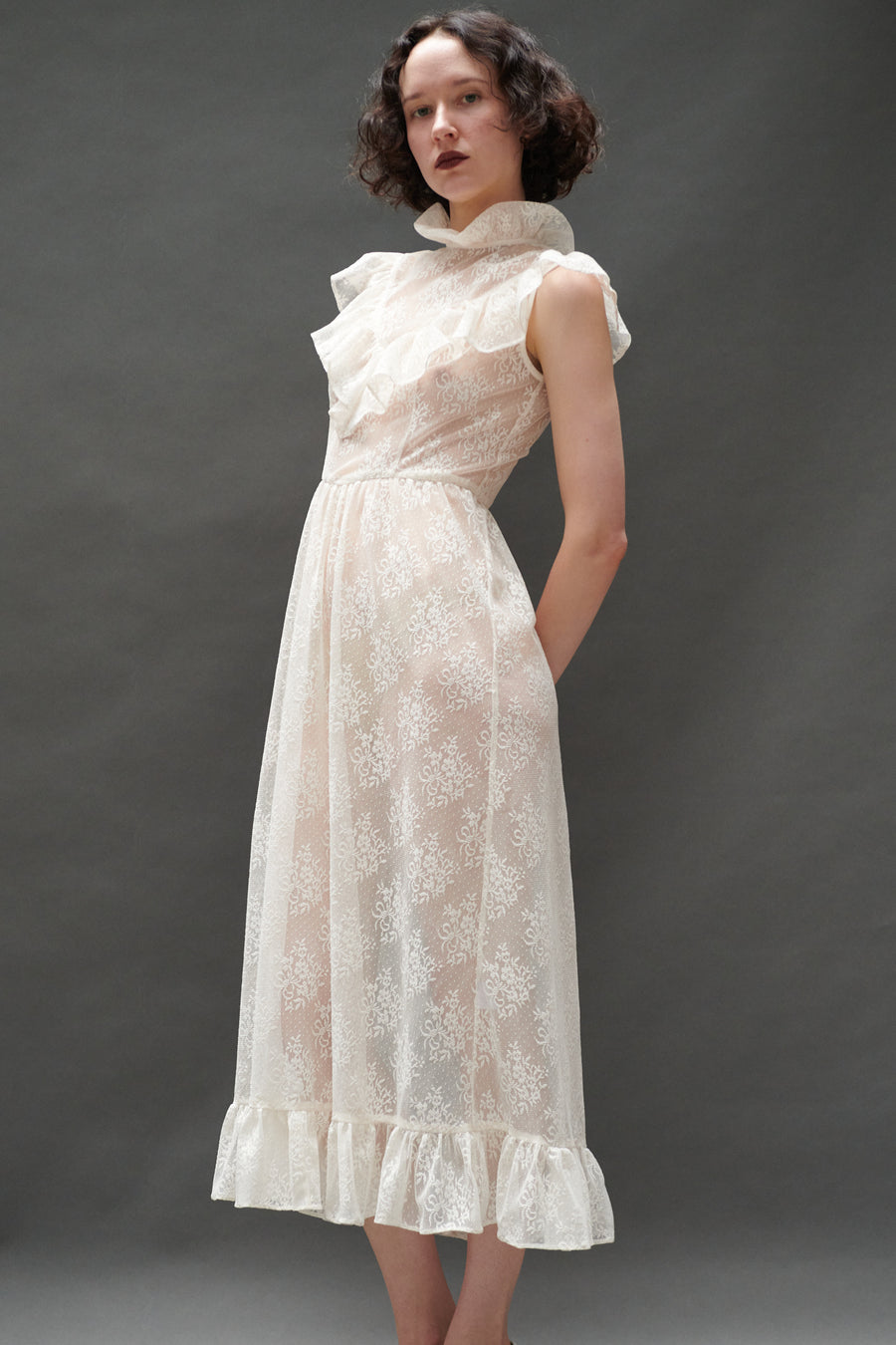 Caroline Dress in Ivory Lace