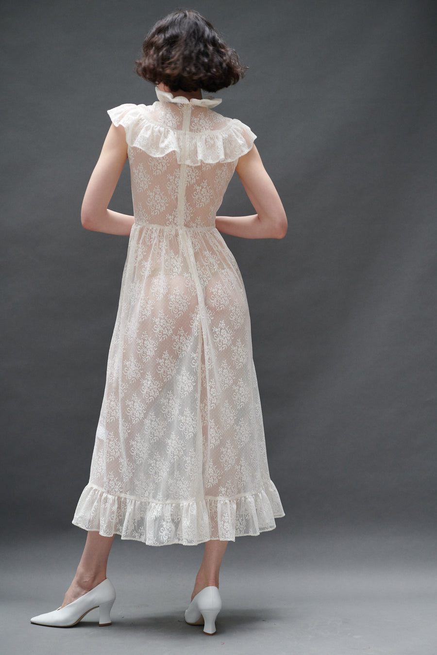 Caroline Dress in Ivory Lace