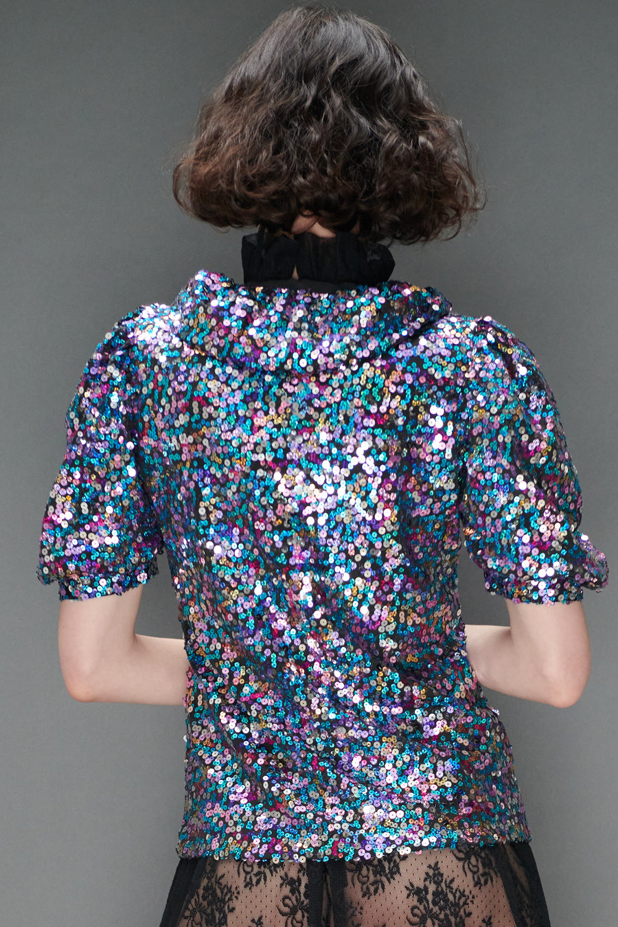 Lou Blouse in Multicolor Sequins