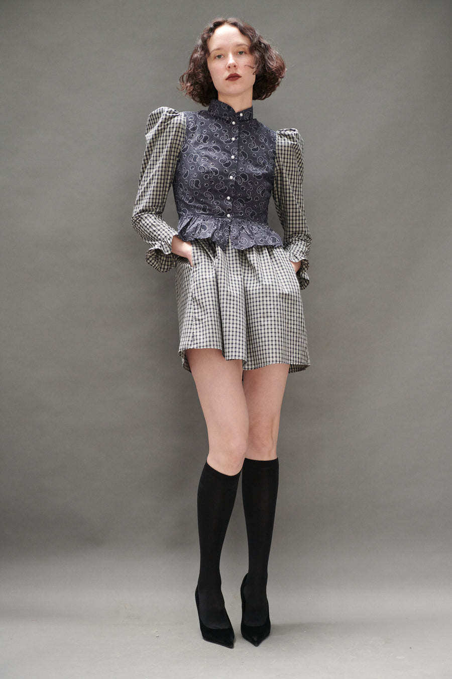 Gia Blouse in Midnight Paisley