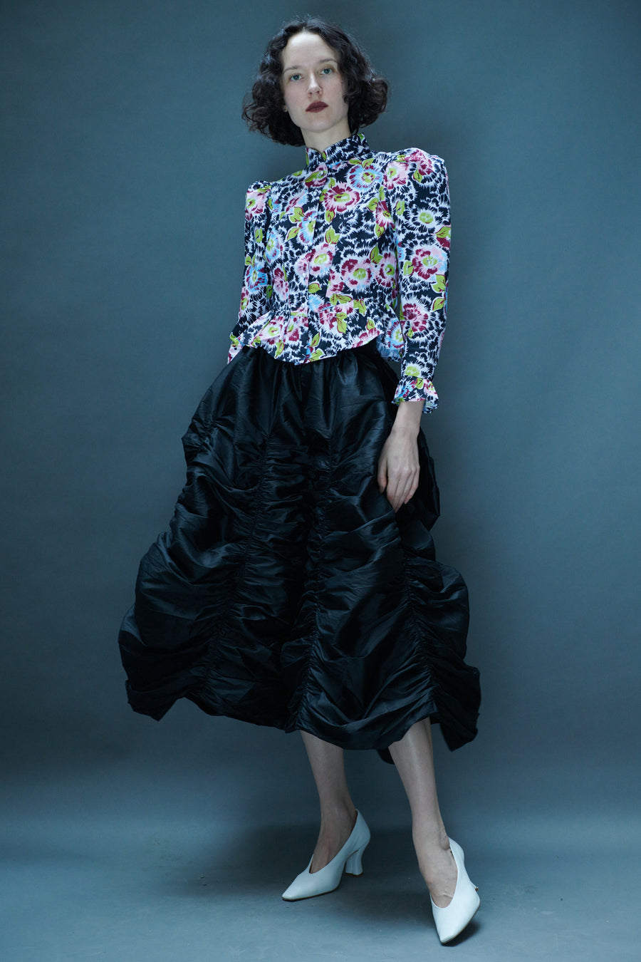 Anja Skirt in Black Taffeta