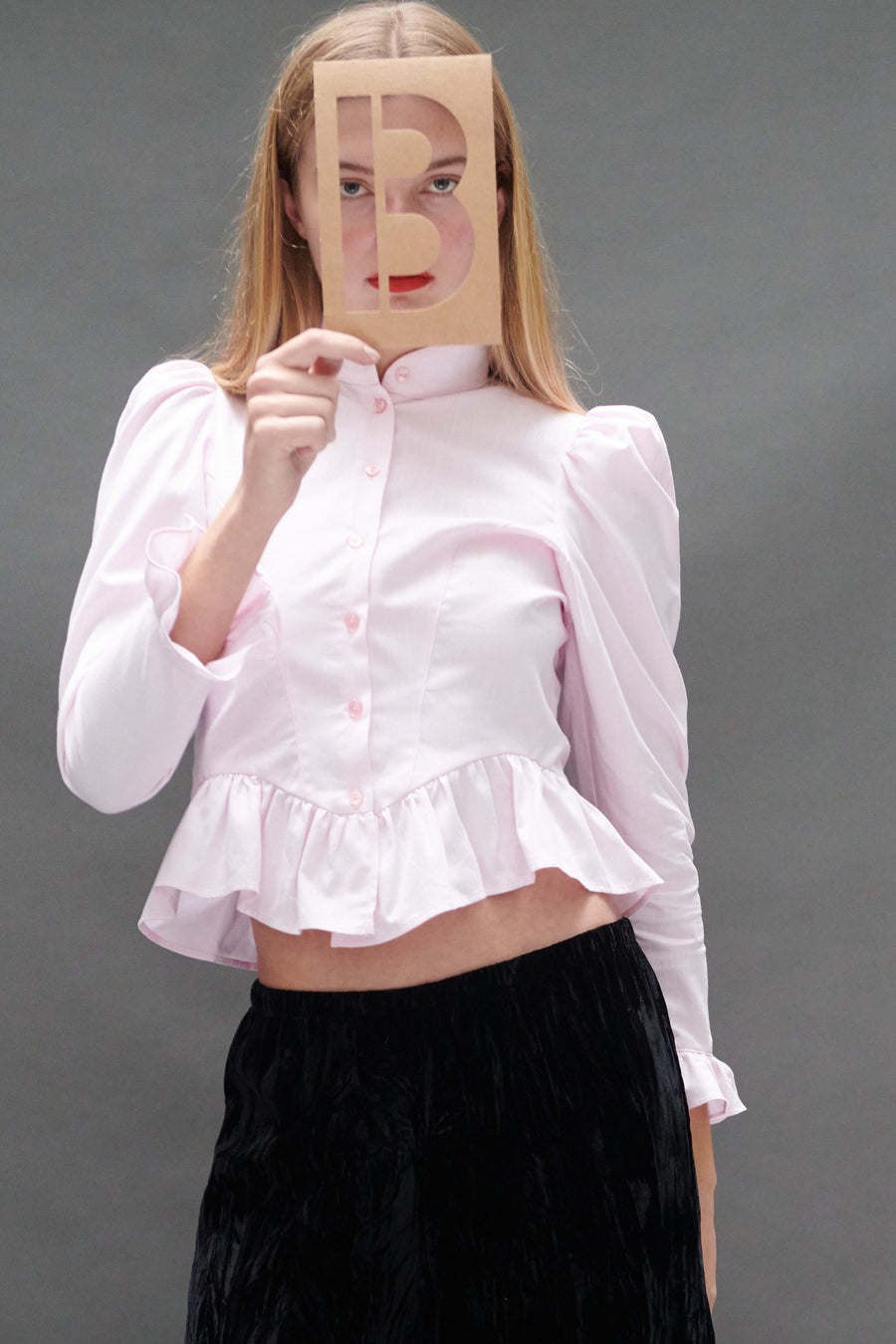 Grace Blouse in Pink Cotton Oxford