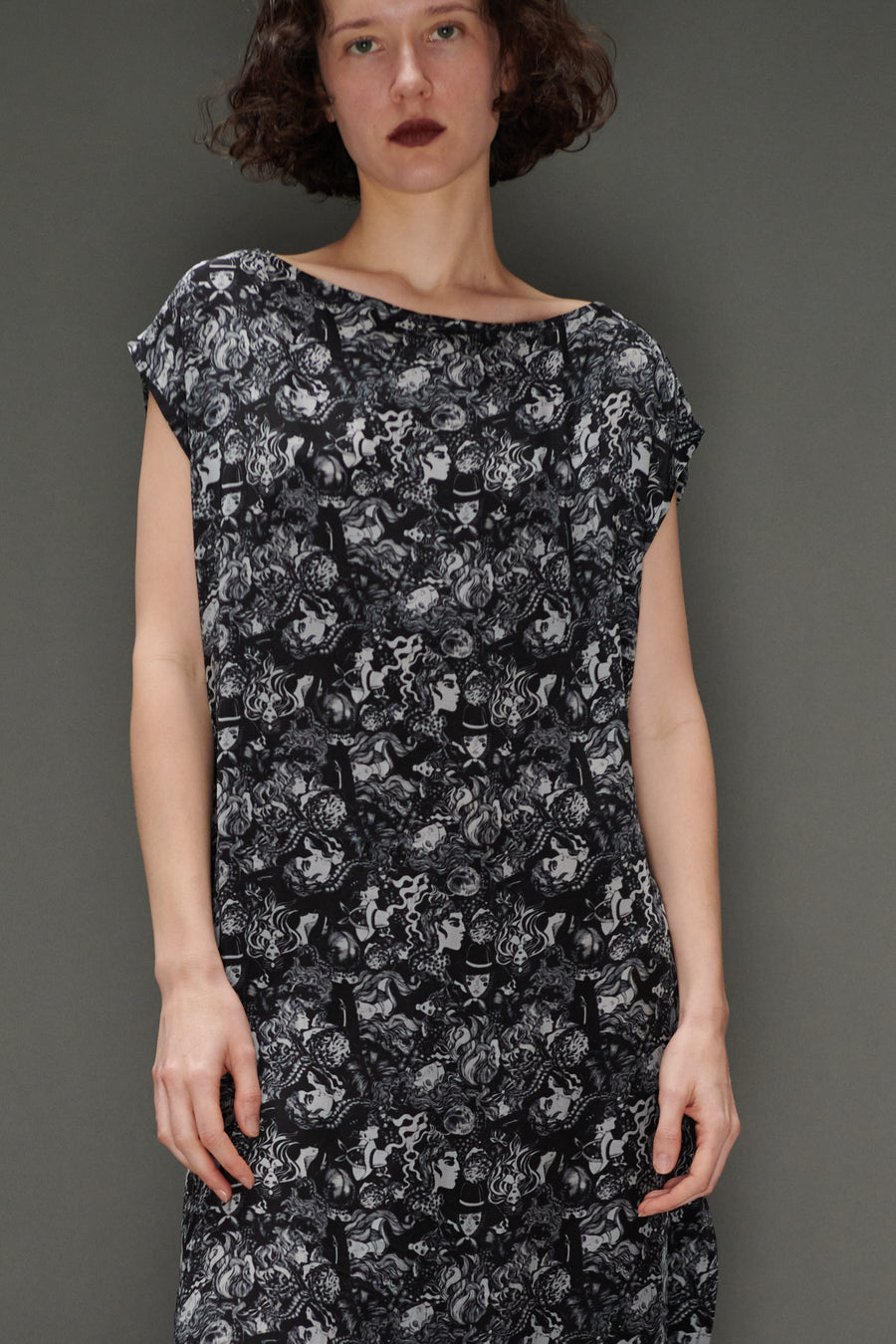 Dancer's Caftan in Face Print