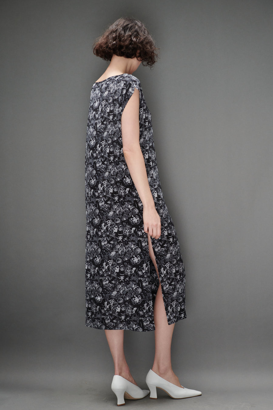 Dancer's Caftan in Face Print