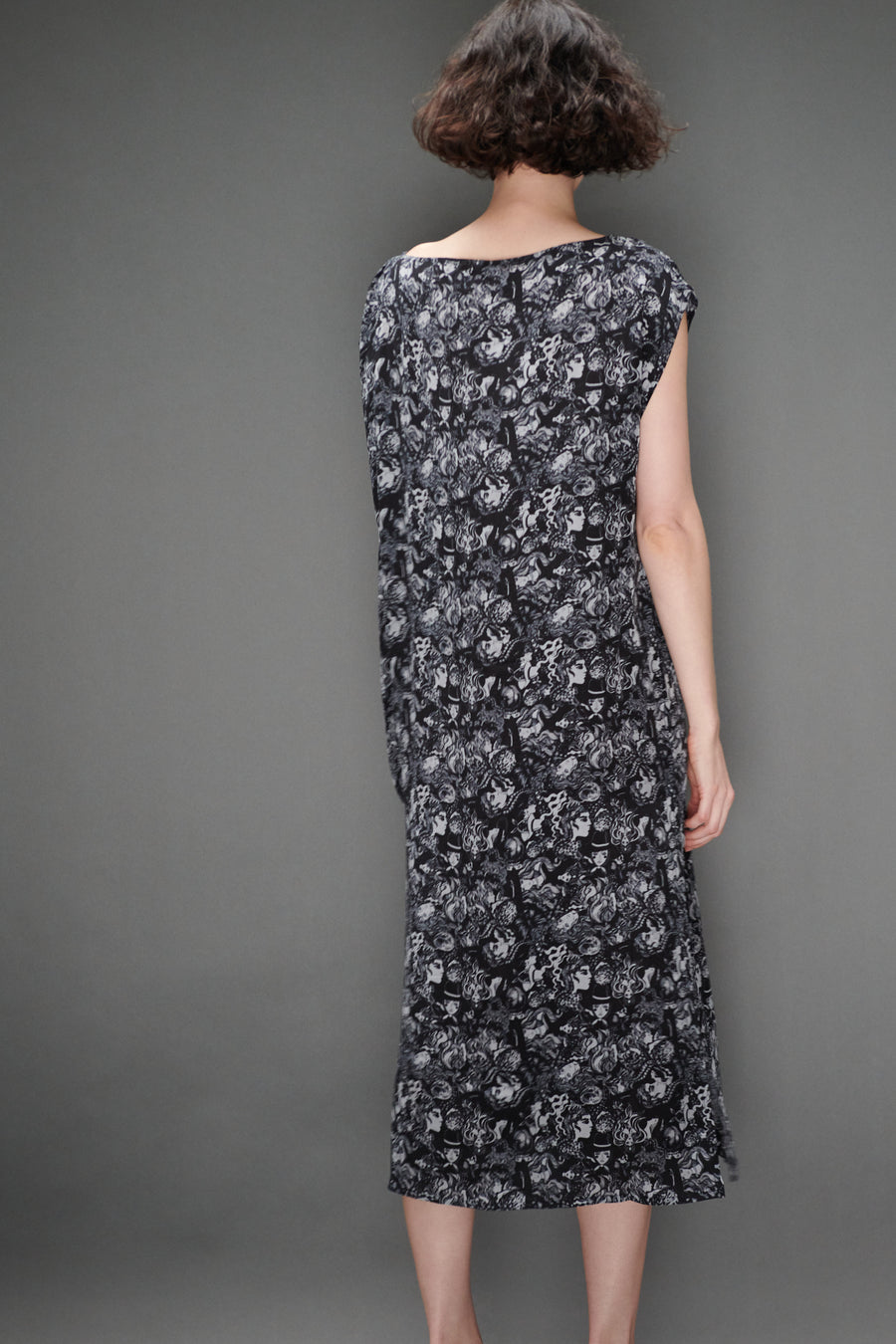 Dancer's Caftan in Face Print