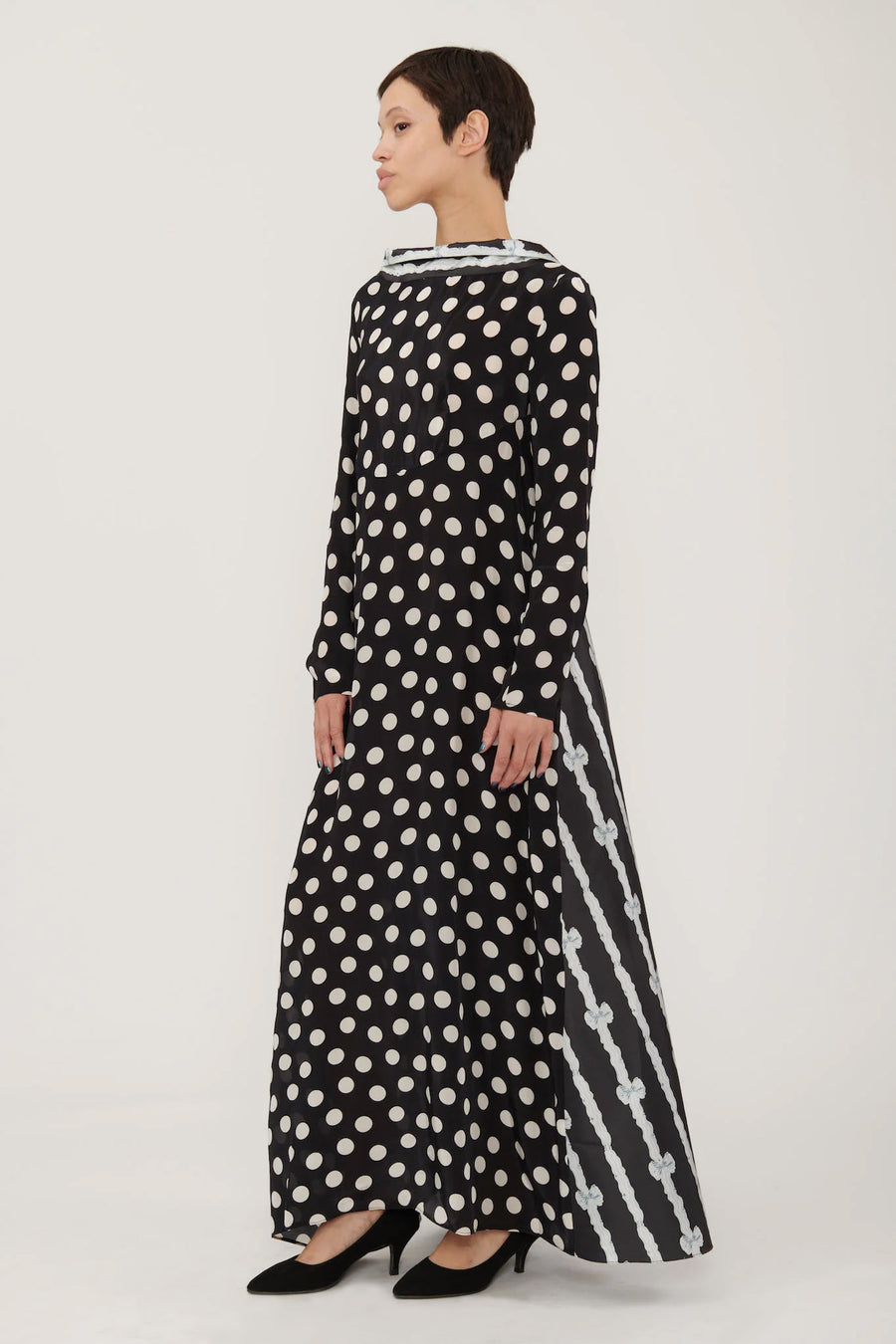 Bridget Dress in Bow Print Taffeta