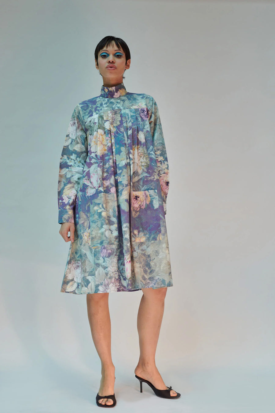 Laura Ashley x Batsheva Cumbria Dress in Mathilde Mural