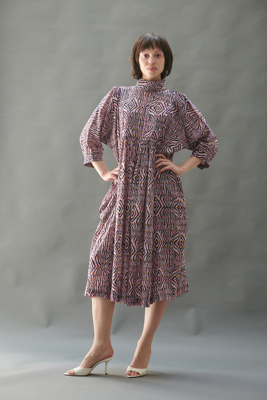 Snap Smock Dress in Rainbow Zebra – BATSHEVA