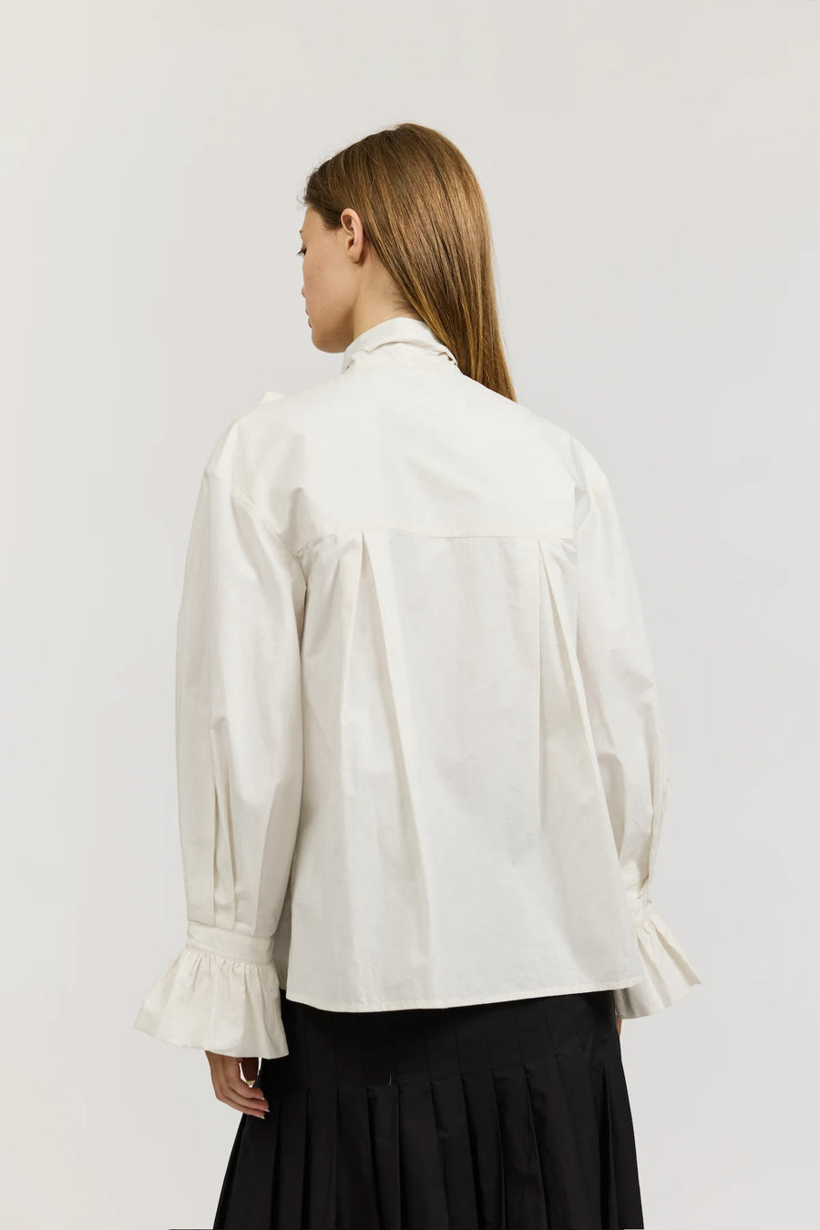 Iris Blouse in Ivory Cotton Poplin